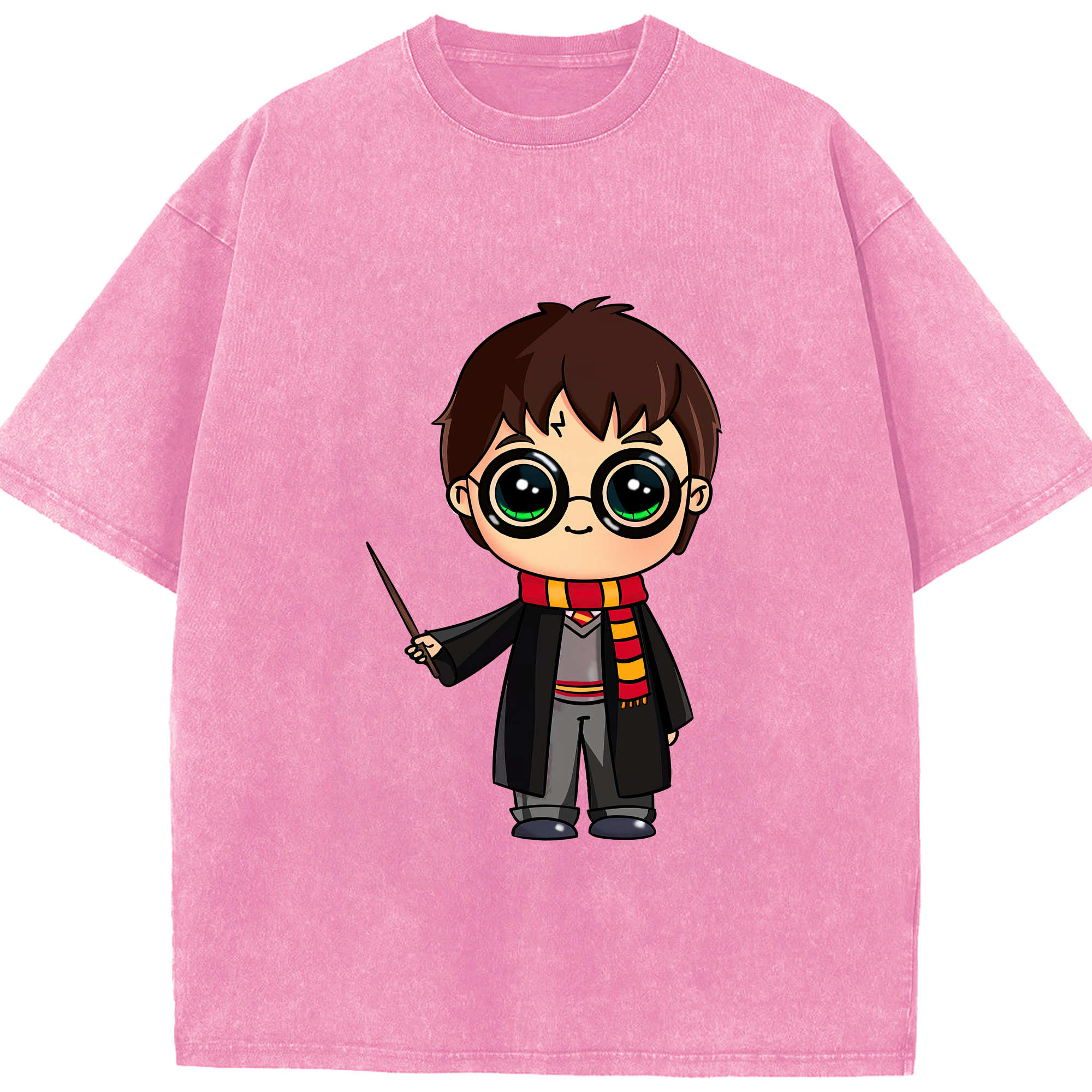 （画像用） Harry Potter ハリー・ポッターシリーズ 綿100% ヴィンテージ風 半袖Tシャツ（フロントプリント）